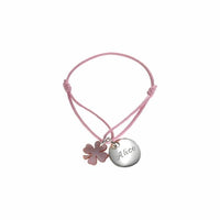 Thumbnail for Personalized Silver Clover Charm Baby Bracelet