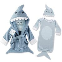Thumbnail for Let the Fin Begin Gift Set with Shark Robe & Layette Blue