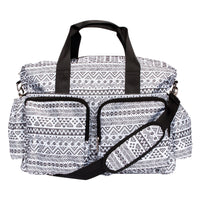 Thumbnail for Black and White Aztec Deluxe Diaper Bag