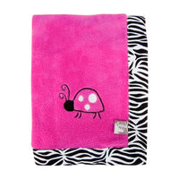Thumbnail for Pink Ladybug Fleece Receiving Blanket