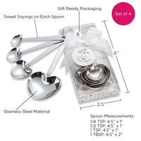 Thumbnail for Love Beyond Measure Heart Shaped Measuring Spoons - Baby Shower (Set of 4)