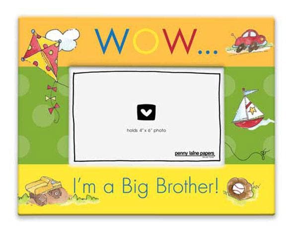 Wow, I'm A Big Brother Picture Frame
