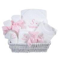 Thumbnail for Luxury Personalized Layette Gift Basket - Pink