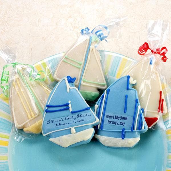 Personalized Sailboat Cookies