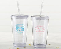 Thumbnail for Personalized Happy Birthday Printed Acrylic Tumbler