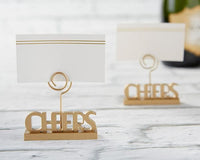 Thumbnail for Cheers to You Gold Place Card Holder (Set of 6)