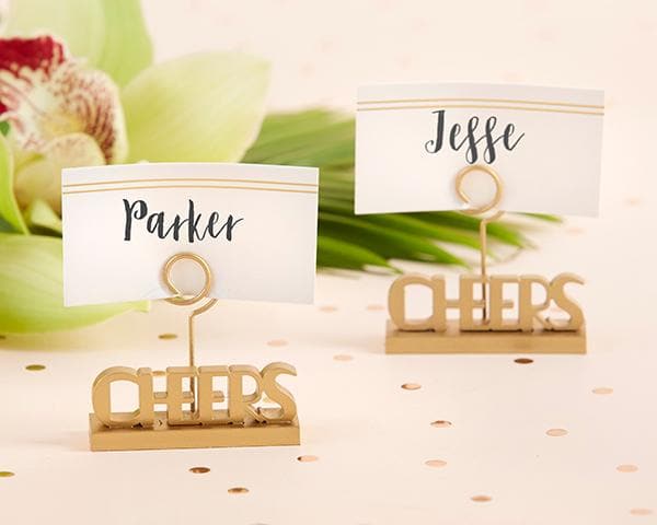 Cheers to You Gold Place Card Holder (Set of 6)