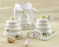 Thumbnail for “Sweet As Can Bee” Ceramic Honey Pot with Wooden Dipper
