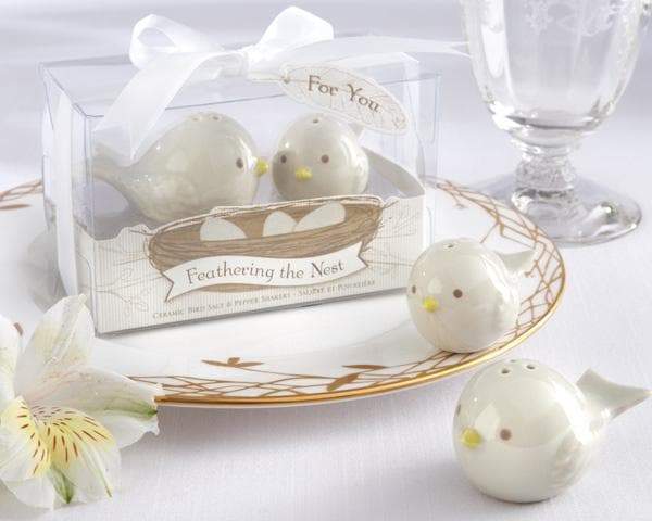 Feathering the Nest Ceramic Birds Salt & Pepper Shakers