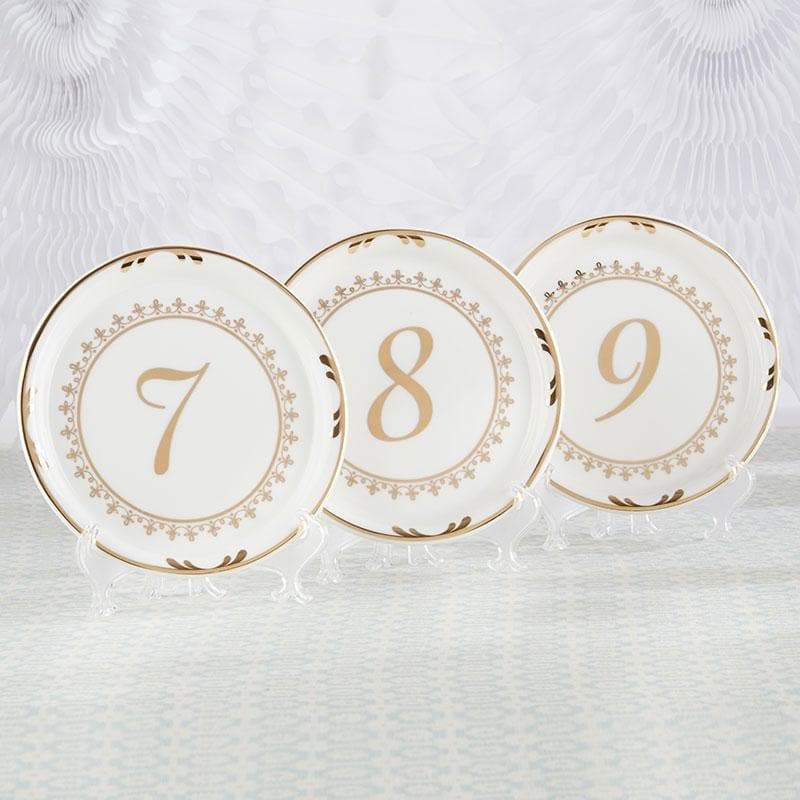 Tea Time Vintage Plate Table Numbers (7-12)