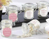 Thumbnail for Personalized Rustic Baby Glass Favor Jars (Set of 12)