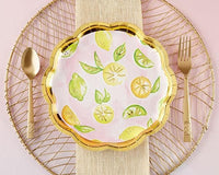 Thumbnail for Cheery & Chic Citrus 9 in. Paper Plates (Set of 8)