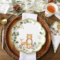 Thumbnail for Woodland Baby 9 in. Premium Paper Plates (Set of 16)