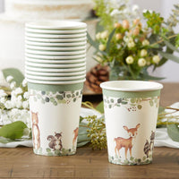 Thumbnail for Woodland Baby 8 oz. Paper Cups (Set of 16)