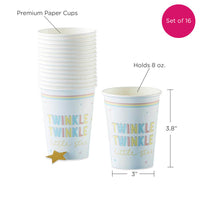 Thumbnail for Twinkle Twinkle 8 oz. Paper Cups (Set of 16)