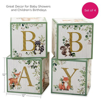 Thumbnail for Woodland Baby Block Box (Set of 4)