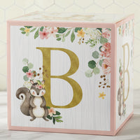 Thumbnail for Pink Woodland Baby Block Box (Set of 4)