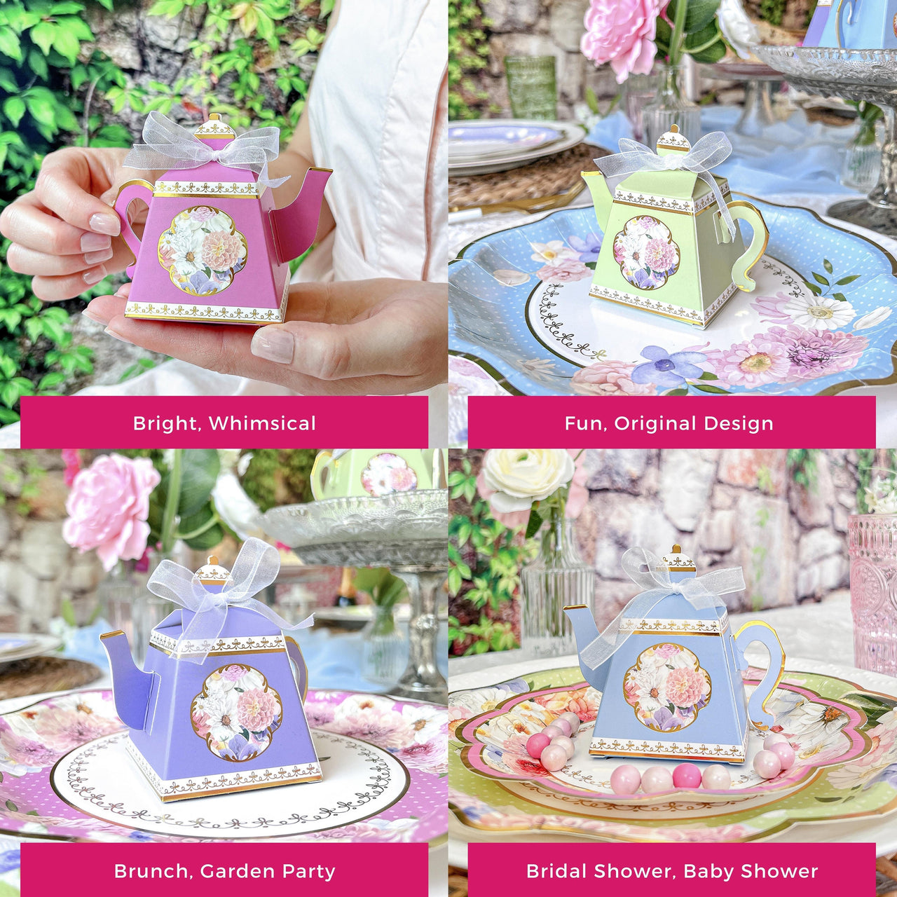 Tea Time Party Favor Box - Assorted (Set of 24) Atlernate 5