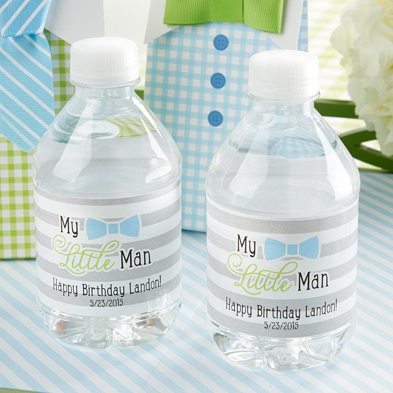 Little Man Personalized Water Bottle Labels