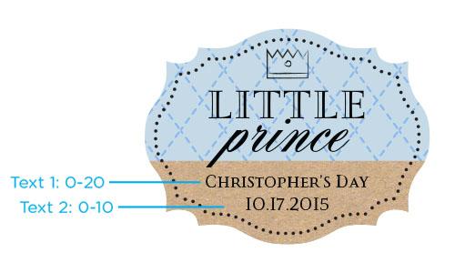 Personalized Little Prince Vintage Milk Bottle Favor Jar Favors (Set of 12)