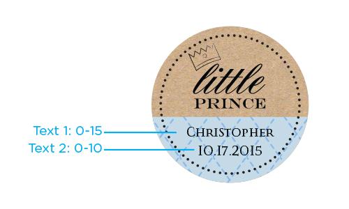Personalized Little Prince Gold Round Candy Tin (Set of 12)