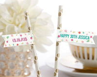 Thumbnail for Personalized Party Time Party Straw Flags