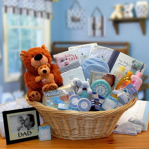 Deluxe Welcome Home Baby Gift Basket - Blue