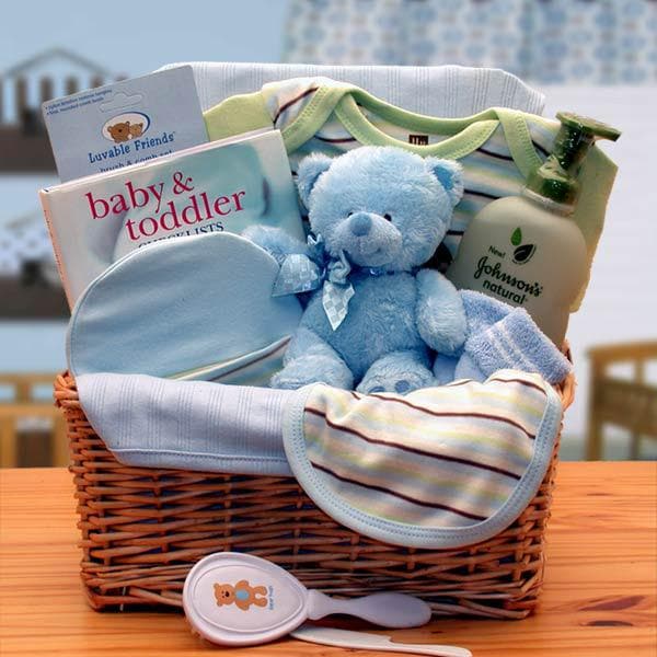 Organic Baby Boy Gift Basket - Blue