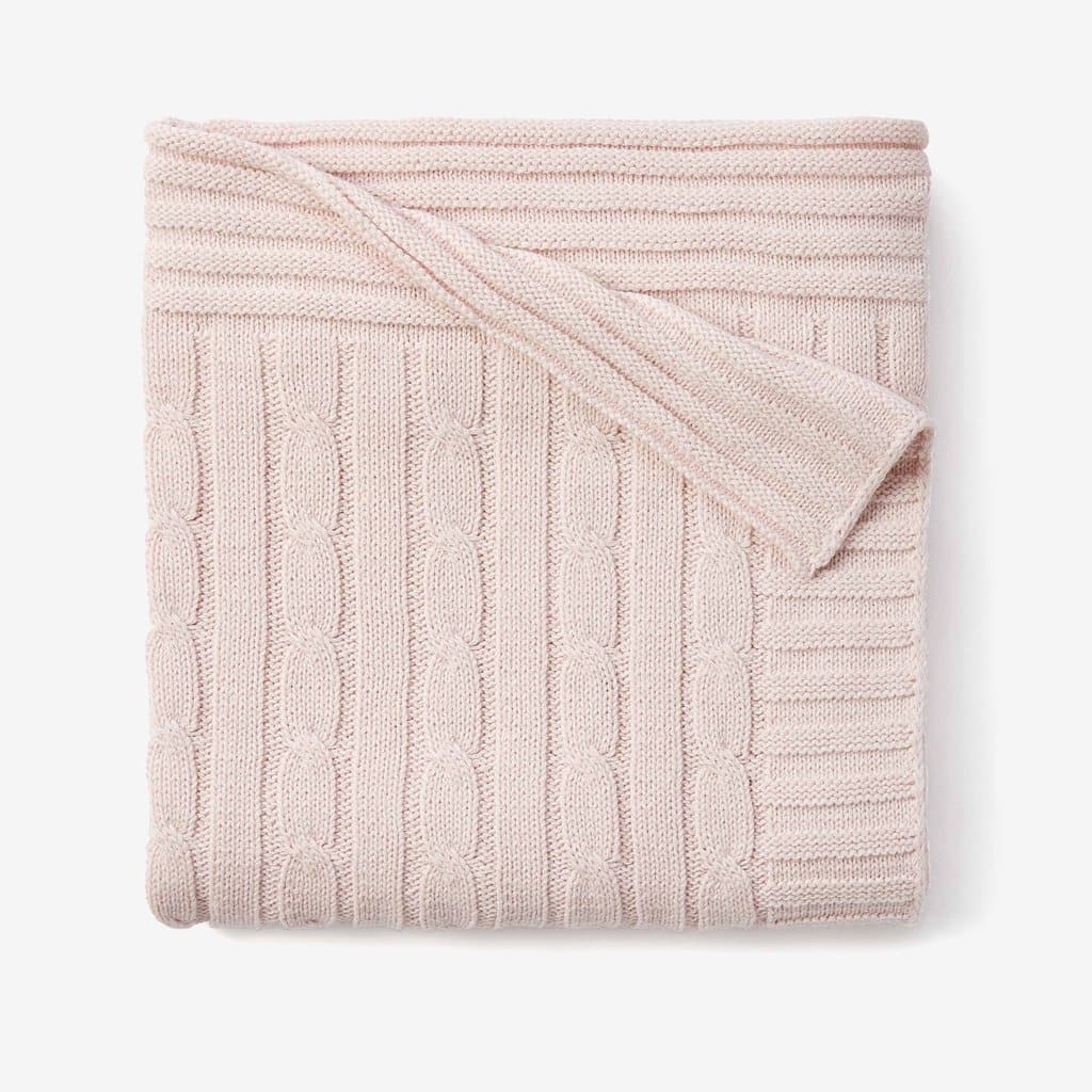 My Favorite Blankie Cable Blanket - Pink, Blue or White (Personalization Available)