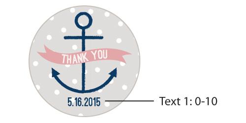 Personalized Nautical Baby Silver Round Candy Tin (Set of 12)