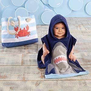 Shark 4-Piece Beach Gift Set with Canvas Tote for Mom