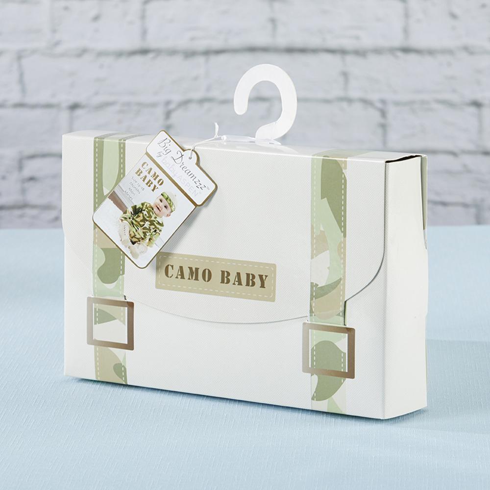 Big Dreamzzz Baby Camo 2-Piece Layette Set in "Backpack" Gift Box