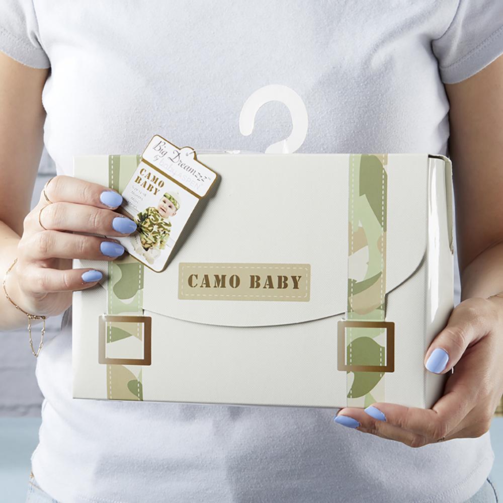 Big Dreamzzz Baby Camo 2-Piece Layette Set in "Backpack" Gift Box