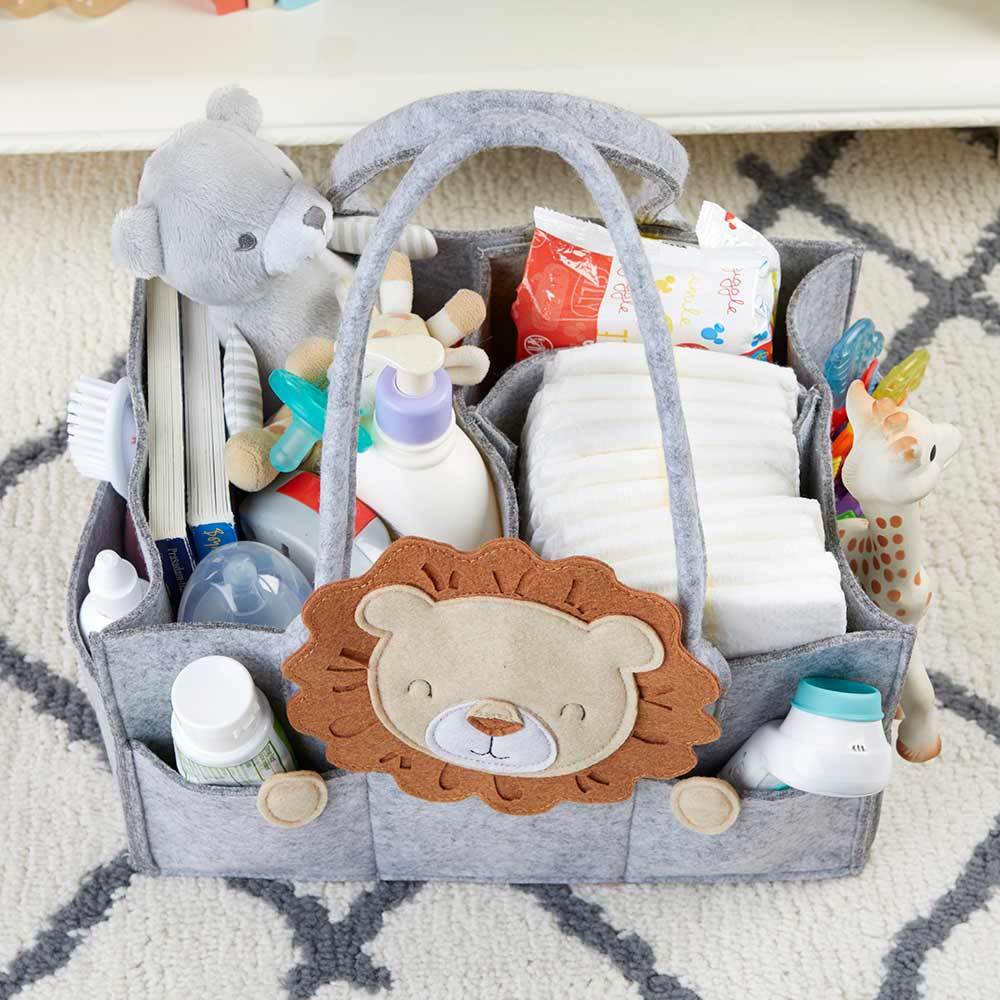 Lion Diaper Caddy Organizer (Personalization Available)