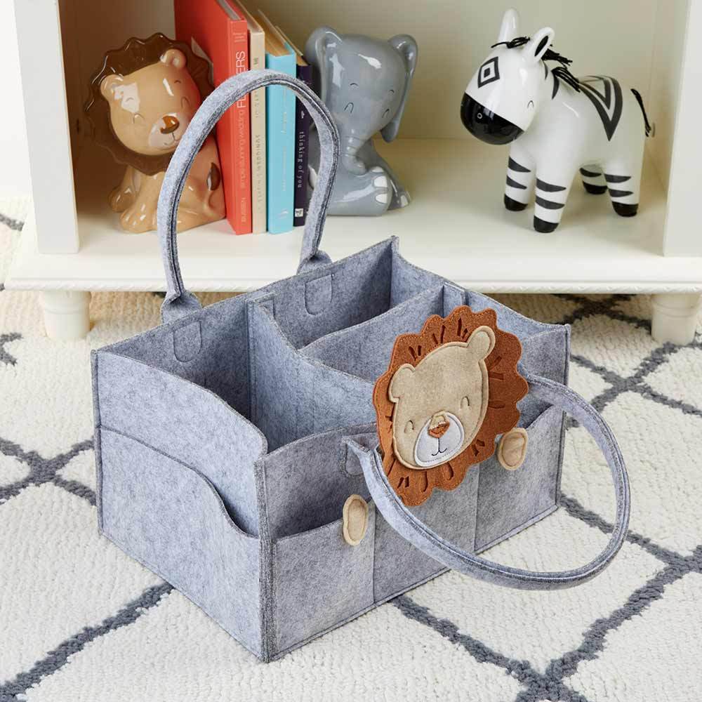 Lion Diaper Caddy Organizer (Personalization Available)