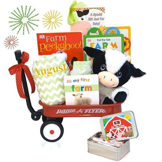 Personalized Farm Day Mini Radio Flyer Wagon Gift Basket