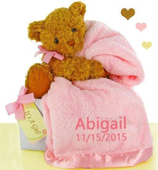 Personalized Bear Essentials Gift Set (Blue or Pink)