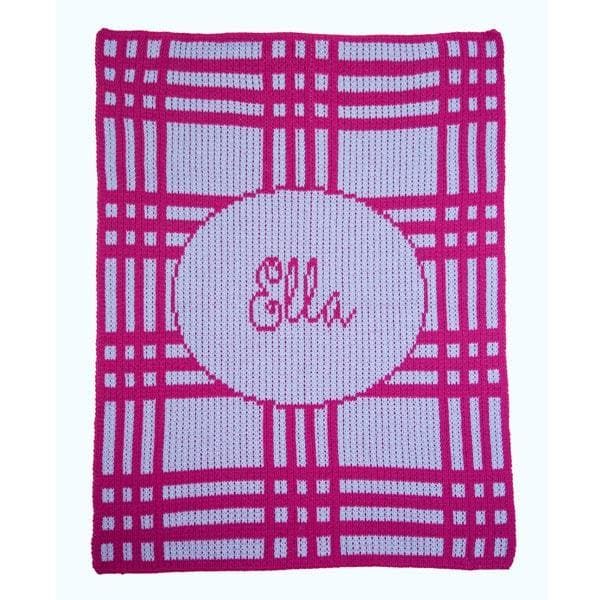 Personalized Crazy for Plaid Stroller Blanket (Many Colors Available)
