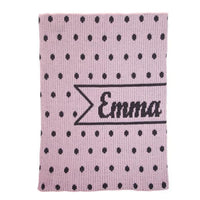 Thumbnail for Personalized Pint-sized Polka Dots Stroller Blanket (Many Colors Available)