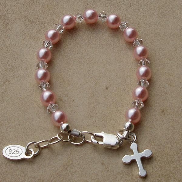 Bella Pink Pearl Baby Bracelet