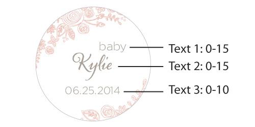 Personalized Rustic Baby Glass Favor Jars (Set of 12)