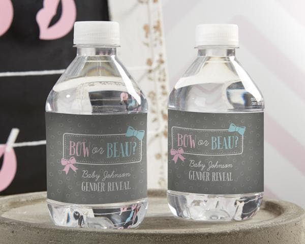 Personalized Gender Reveal Water Bottle Labels