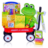 Thumbnail for Personalized Baby Einstein Frog Radio Flyer Wagon Gift Basket