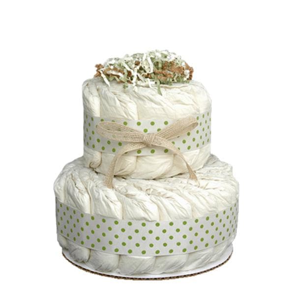 Mini Green 2 Tier Organic Diaper Cake