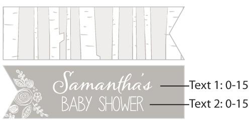 Personalized Rustic Baby Shower Party Flags