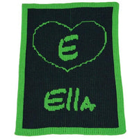 Thumbnail for Personalized Acrylic Stroller Blanket with Heart (Many Colors Available)