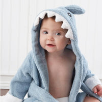 Thumbnail for Let the Fin Begin Gift Set with Shark Robe & Layette Blue
