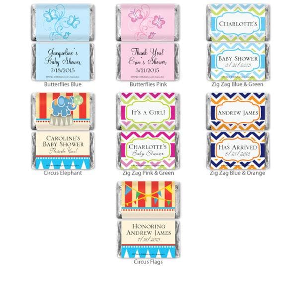 Exclusive Personalized Assorted Hershey's Mini Baby Shower Favors