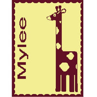 Thumbnail for Personalized Stroller Blanket with Giraffe