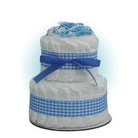 Thumbnail for Mini Blue 2-Tier Diaper Cake